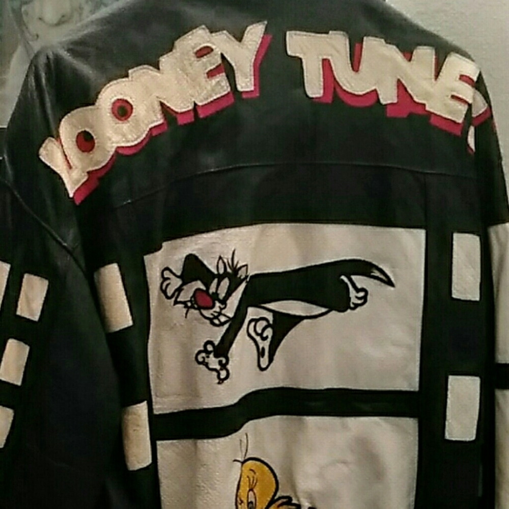 Womens leather looney tunes jacket